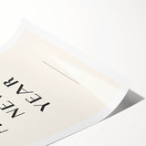 Minimalist Happy New Year Typography - New Year Wall Art Print