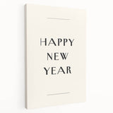 Minimalist Happy New Year Typography - New Year Wall Art Print