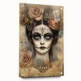 Ethereal Sugar Skull Woman – Día de los Muertos Wall Art