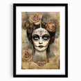 Ethereal Sugar Skull Woman – Día de los Muertos Wall Art