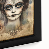 Ethereal Sugar Skull Woman – Día de los Muertos Wall Art