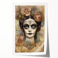 Ethereal Sugar Skull Woman – Día de los Muertos Wall Art