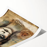 Ethereal Sugar Skull Woman – Día de los Muertos Wall Art