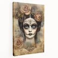 Ethereal Sugar Skull Woman – Día de los Muertos Wall Art