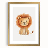 Cute Lion Nursery Wall Art - Baby Room Decor for Kids