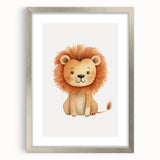 Cute Lion Nursery Wall Art - Baby Room Decor for Kids