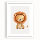 Cute Lion Nursery Wall Art - Baby Room Decor for Kids