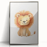 Cute Lion Nursery Wall Art - Baby Room Decor for Kids