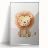 Cute Lion Nursery Wall Art - Baby Room Decor for Kids