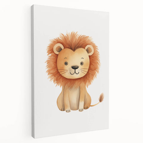 Cute Lion Nursery Wall Art - Baby Room Decor for Kids