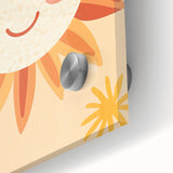 Acrylic Glass Art for Kids Rooms - Smiling Sun Nursery Print