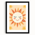 Acrylic Glass Art for Kids Rooms - Smiling Sun Nursery Print