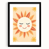 Acrylic Glass Art for Kids Rooms - Smiling Sun Nursery Print