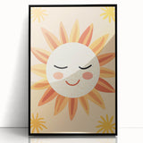 Acrylic Glass Art for Kids Rooms - Smiling Sun Nursery Print