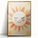 Acrylic Glass Art for Kids Rooms - Smiling Sun Nursery Print
