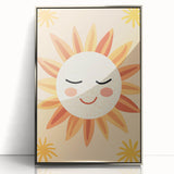 Acrylic Glass Art for Kids Rooms - Smiling Sun Nursery Print