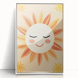 Acrylic Glass Art for Kids Rooms - Smiling Sun Nursery Print