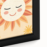 Acrylic Glass Art for Kids Rooms - Smiling Sun Nursery Print