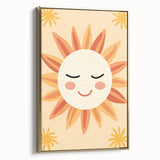 Acrylic Glass Art for Kids Rooms - Smiling Sun Nursery Print