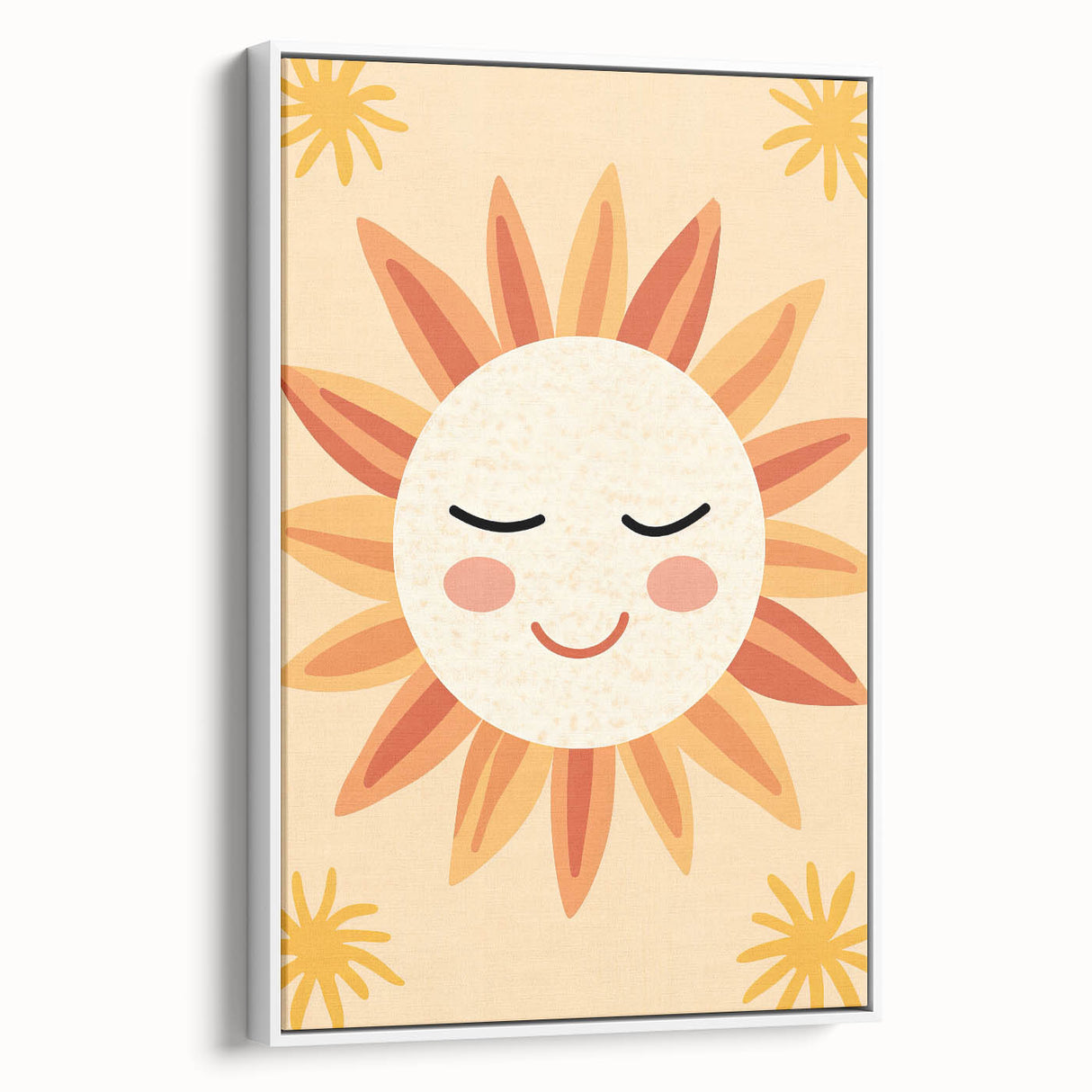 Acrylic Glass Art for Kids Rooms - Smiling Sun Nursery Print