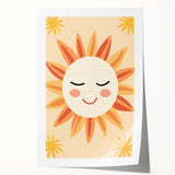 Acrylic Glass Art for Kids Rooms - Smiling Sun Nursery Print