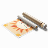 Acrylic Glass Art for Kids Rooms - Smiling Sun Nursery Print