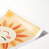 Acrylic Glass Art for Kids Rooms - Smiling Sun Nursery Print