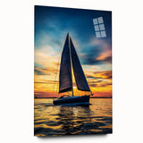 Landscape acrylic glass print showcasing a modern design with vibrant colors and a sleek side view, ideal for contemporary home decor and art enthusiasts.