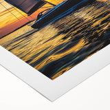 Rolled canvas art showcasing a vibrant African tribal design with intricate patterns and textures, elegantly packaged in a protective cardboard tube for safe shipping.