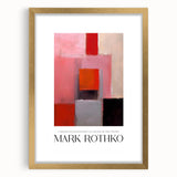 Extra large abstract art print in textured style, featuring soft orange and red hues on a framed canvas.