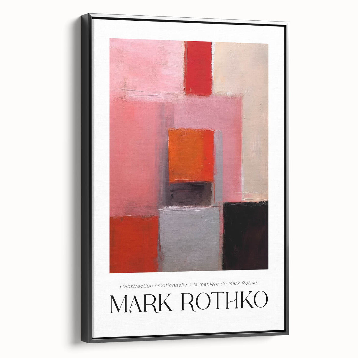 Black and white landscape painting on framed canvas, featuring a minimalist design, ideal for bedroom wall decor.