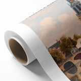 Amsterdam Retro Travel Poster | Vintage Canal View Print