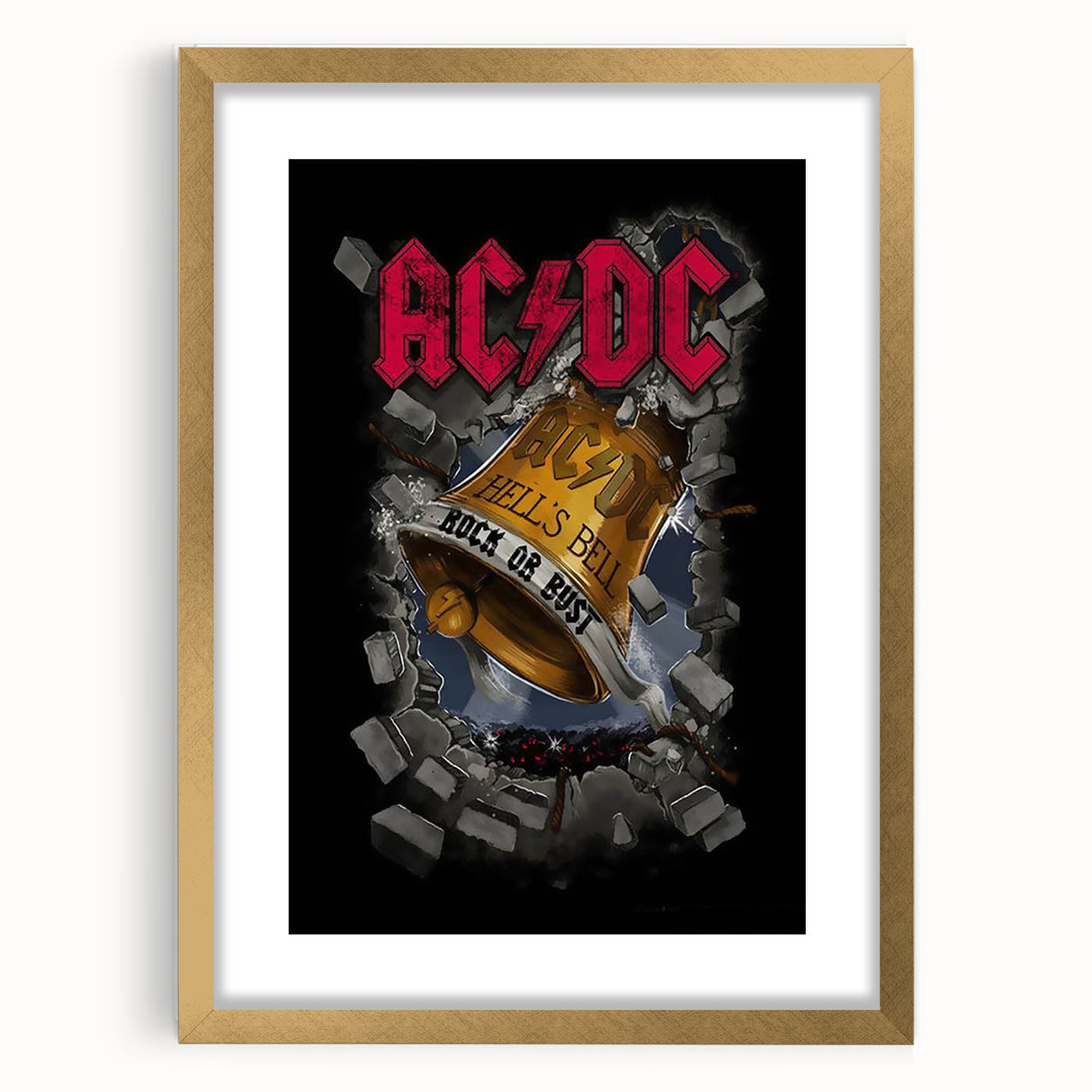 AC/DC Hell's Bell Retro Wall Art – Vintage Rock Poster Print