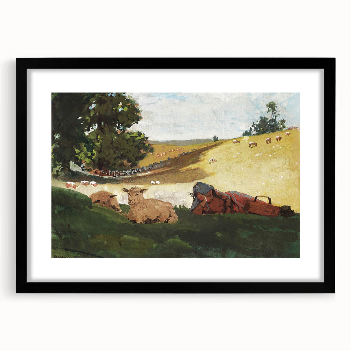 Realism Art Print – Warm Afternoon by Winslow Homer | Serene Pastoral Scene