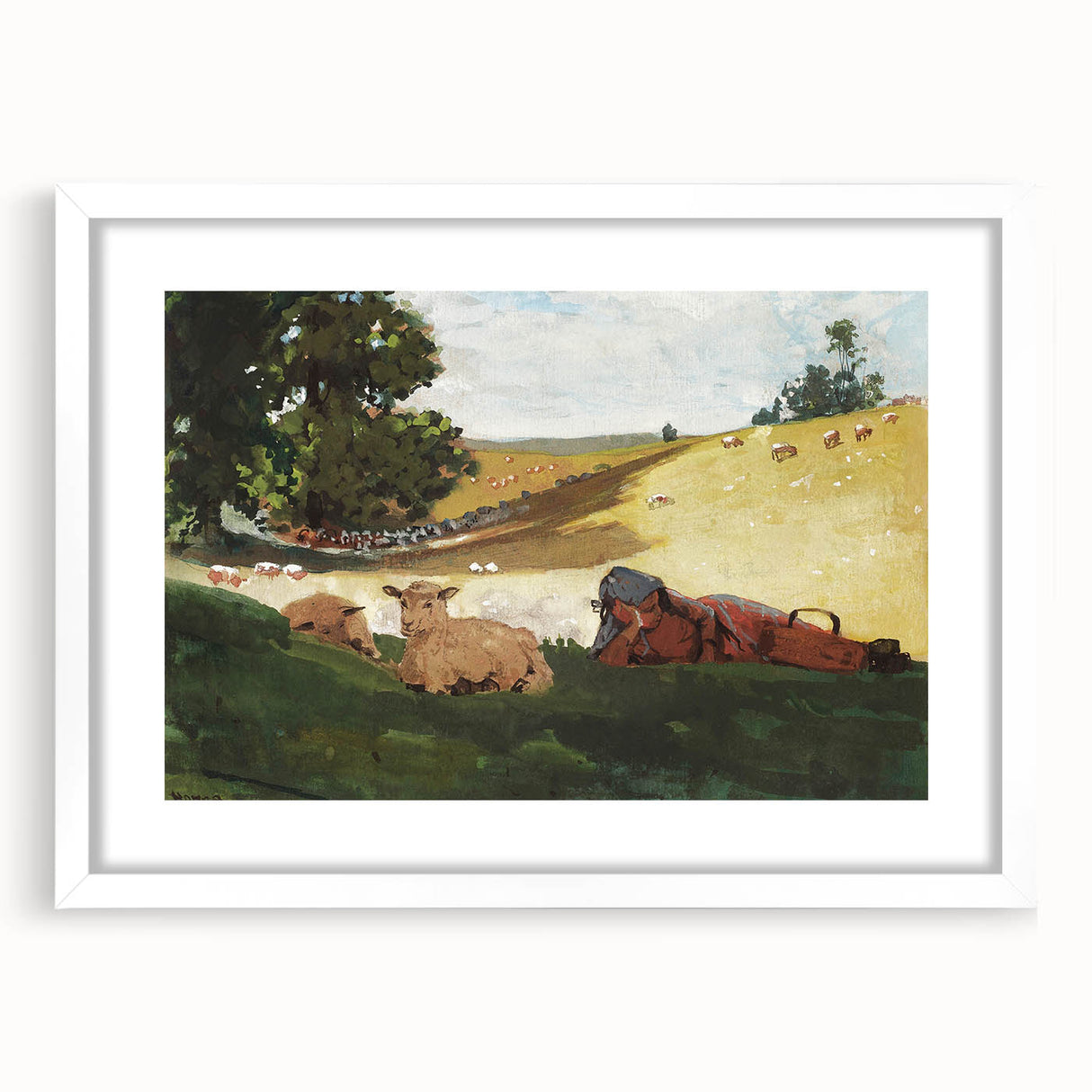Realism Art Print – Warm Afternoon by Winslow Homer | Serene Pastoral Scene