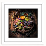 Rustic Fruit Feast - Kitchen Wall Art for a Warm Culinary Space
