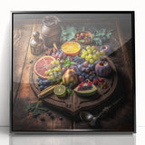 Rustic Fruit Feast - Kitchen Wall Art for a Warm Culinary Space