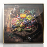 Rustic Fruit Feast - Kitchen Wall Art for a Warm Culinary Space