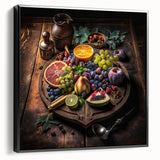 Rustic Fruit Feast - Kitchen Wall Art for a Warm Culinary Space