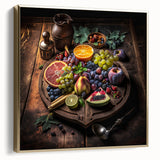 Rustic Fruit Feast - Kitchen Wall Art for a Warm Culinary Space