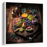 Rustic Fruit Feast - Kitchen Wall Art for a Warm Culinary Space
