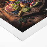 Rustic Fruit Feast - Kitchen Wall Art for a Warm Culinary Space