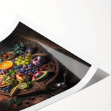 Rustic Fruit Feast - Kitchen Wall Art for a Warm Culinary Space