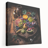 Rustic Fruit Feast - Kitchen Wall Art for a Warm Culinary Space