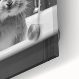 Bathroom Framed Art - Charming Bunny in Bathtub