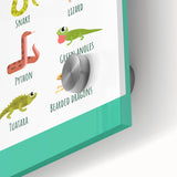 Reptiles Kids Educational Wall Art – Learning Poster