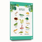 Reptiles Kids Educational Wall Art – Learning Poster