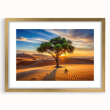 Textured abstract art print of Algerian scenery in muted earth tones on a framed canvas, suitable for bedroom decor.