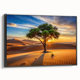 Black and white framed canvas featuring a vintage-style Algerian landscape, suitable for bedroom decor.