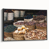 Black and white framed canvas of an Egyptian landscape, ideal for bedroom wall decor.